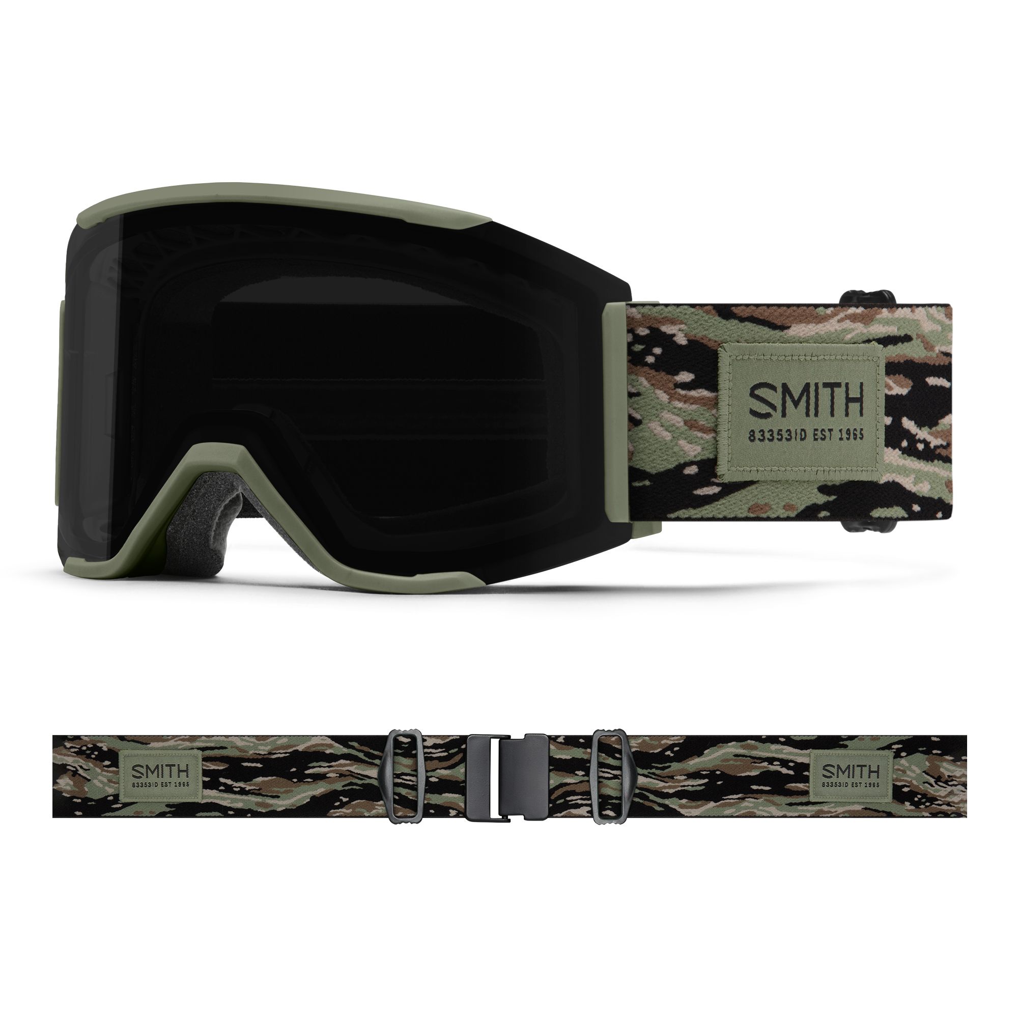 Smith Squad MAG Ski & Snowboard Goggles - Eye of the Tiger with Black Lens Composite_or_Mixed