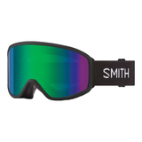 Smith Reason OTG Ski & Snowboard Goggles - Black with Green Sol-X Mirror Lens Front_Angled_Left