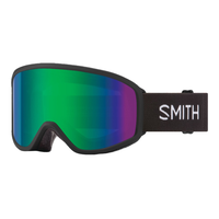 Smith Reason OTG Ski & Snowboard Goggles - Black with Green Sol-X Mirror Lens Front_Angled_Left