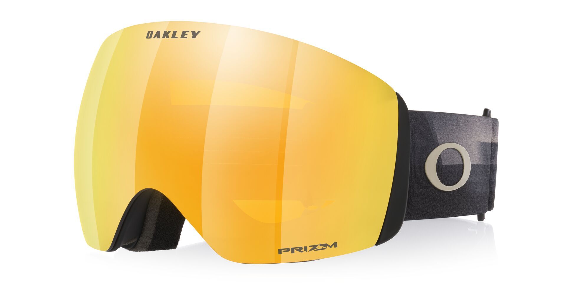 Oakley Flight Deck™ L Ski & Snowboard Goggles 2026 - Sand Motion with 24K Gold Lens and Prizm UV Protection Front_Angled_Left