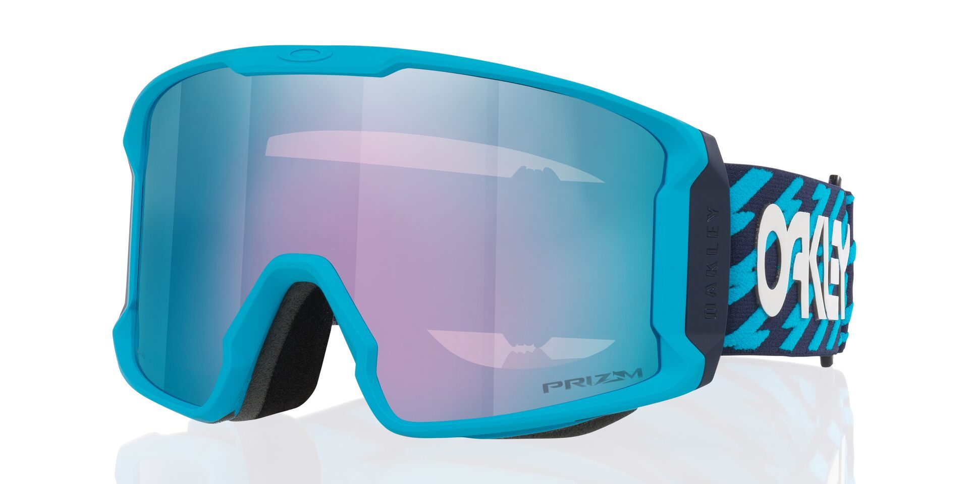 Oakley Line Miner™ L Ski & Snowboard Goggles 2026 - Blue Bolts With Prizm Sapphire Lens, Helmet-Compatible with UV Protection