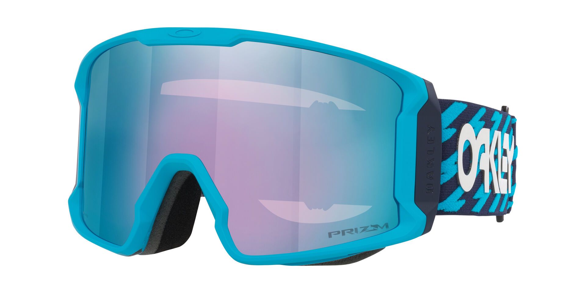 Oakley Line Miner™ L Ski & Snowboard Goggles 2026 - Blue Bolts With Prizm Sapphire Lens, Helmet-Compatible with UV Protection