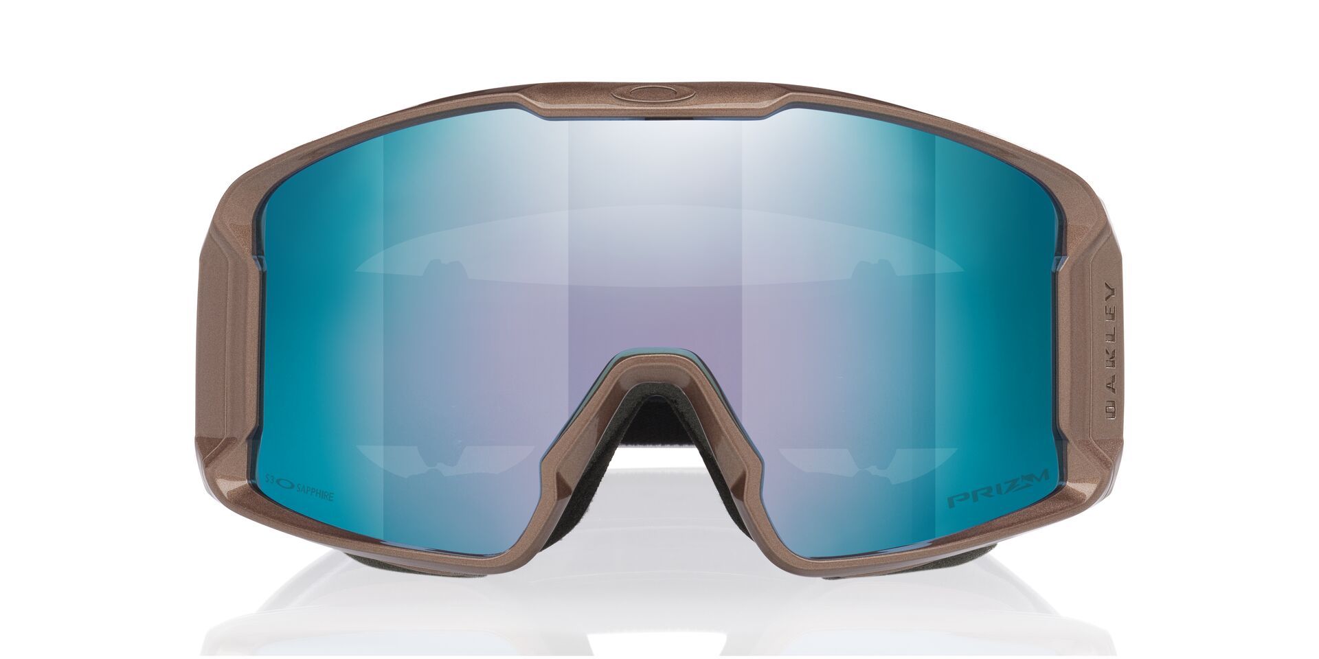 Oakley Line Miner™ Ski & Snowboard Goggles 2026 - Mahogany Aurora With Prizm Sapphire Lens Front_Flat