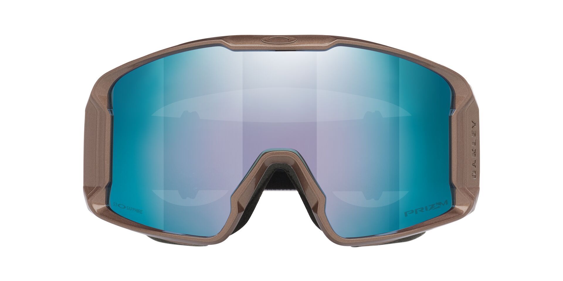 Oakley Line Miner™ Ski & Snowboard Goggles 2026 - Mahogany Aurora With Prizm Sapphire Lens Front_Flat