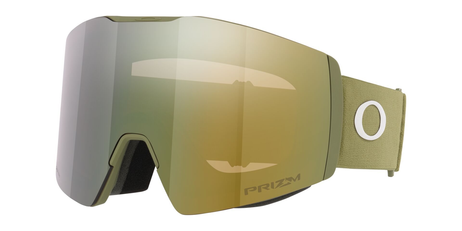 Oakley Fall Line L Ski & Snowboard Goggles 2026 - Fern With Sage Gold Lens and Ridgelock Lens System Front_Angled_Left