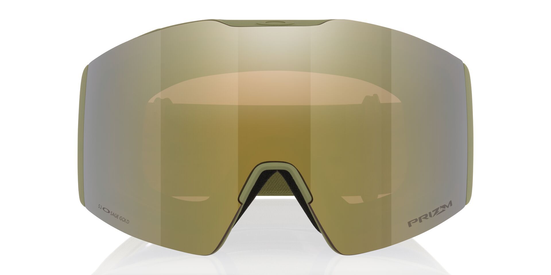 Oakley Fall Line L Ski & Snowboard Goggles 2026 - Fern With Sage Gold Lens and Ridgelock Lens System Front_Flat