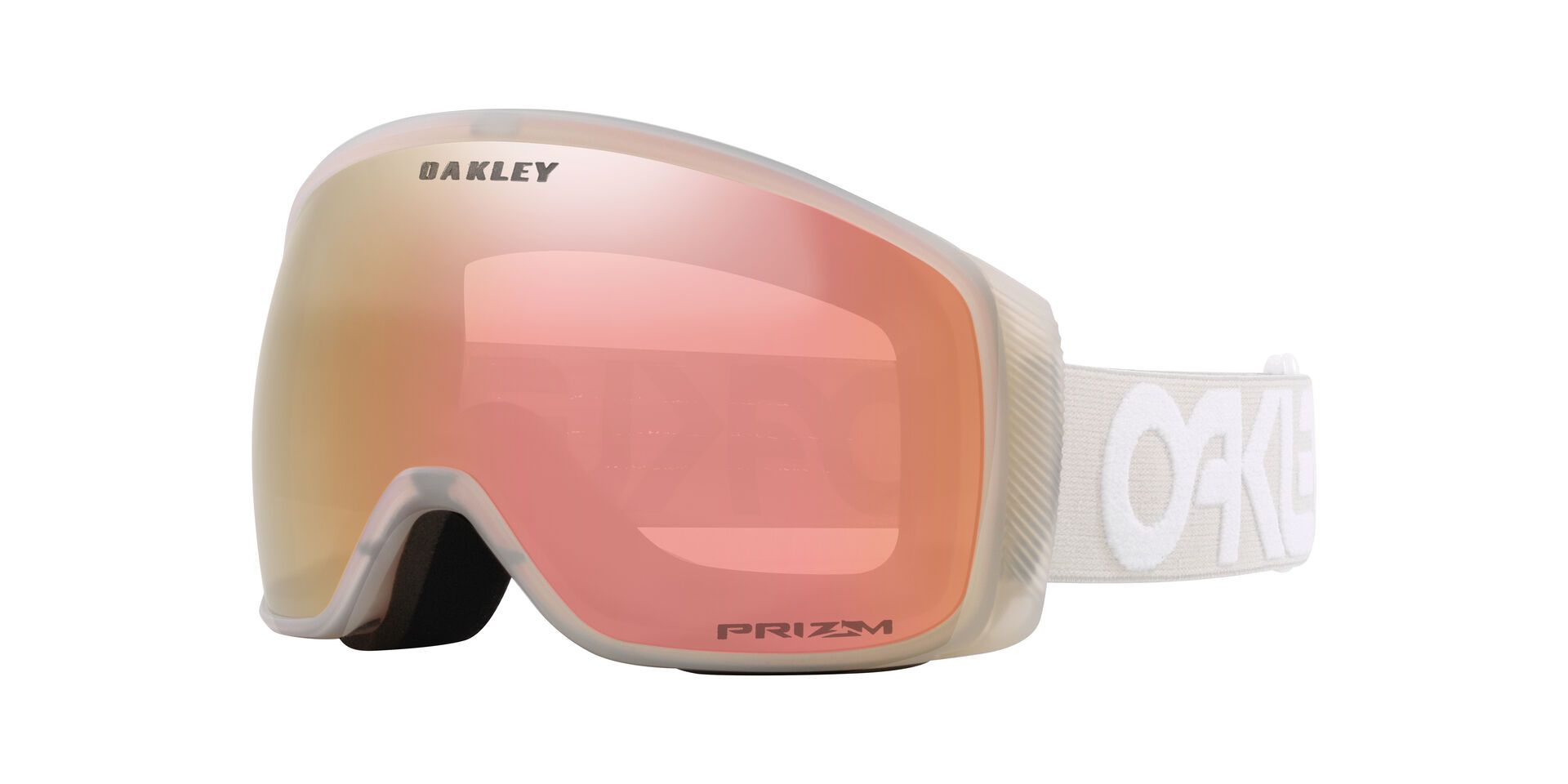 Oakley Flight Tracker Men's Ski & Snowboard Goggles 2026 - Grey With Rose Gold Lens and Anti-Fog Toric UV Protection Front_Angled_Left