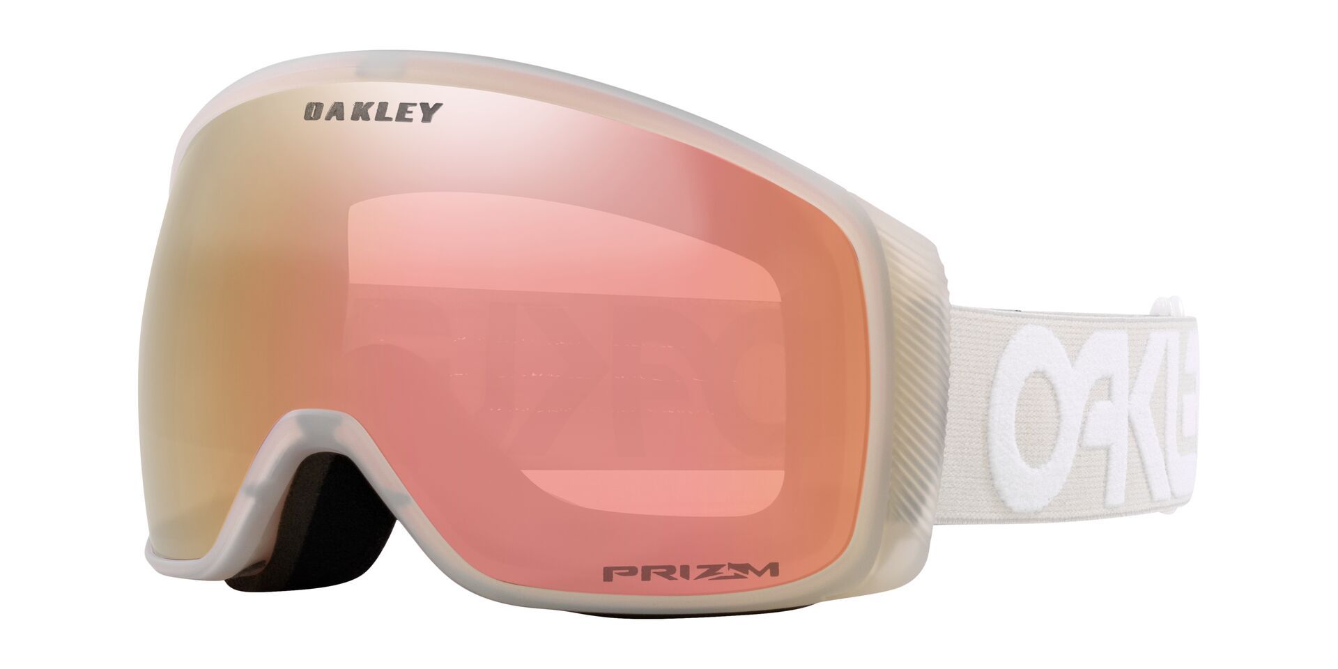 Oakley Flight Tracker Men's Ski & Snowboard Goggles 2026 - Grey With Rose Gold Lens and Anti-Fog Toric UV Protection Front_Angled_Left