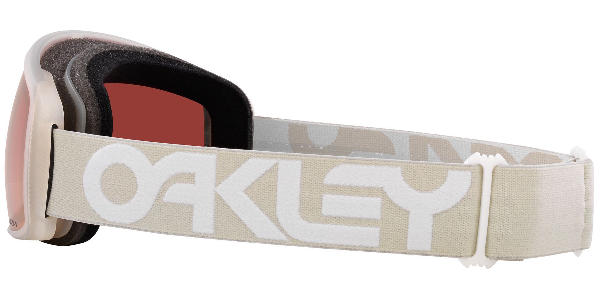 Oakley Flight Tracker Men's Ski & Snowboard Goggles 2026 - Grey With Rose Gold Lens and Anti-Fog Toric UV Protection Side_Left