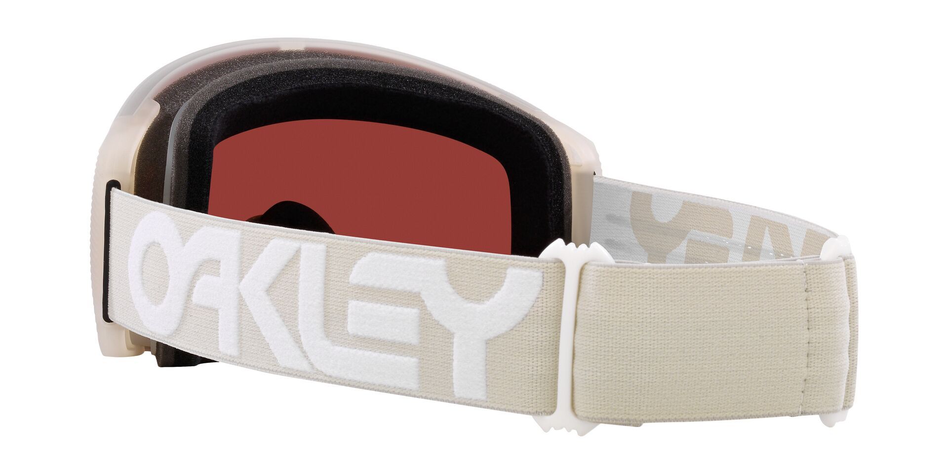 Oakley Flight Tracker Men's Ski & Snowboard Goggles 2026 - Grey With Rose Gold Lens and Anti-Fog Toric UV Protection Back_Angled_Left
