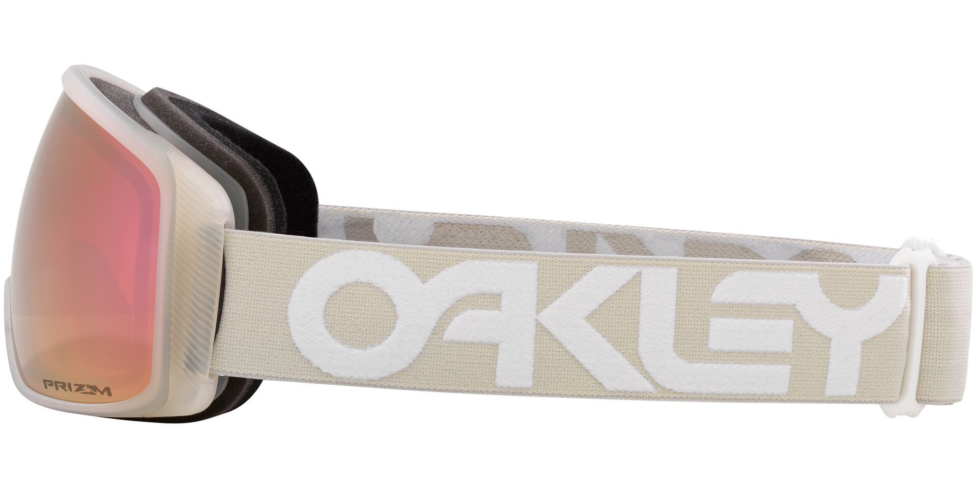 Oakley Flight Tracker Men's Ski & Snowboard Goggles 2026 - Grey With Rose Gold Lens and Anti-Fog Toric UV Protection Side_Left