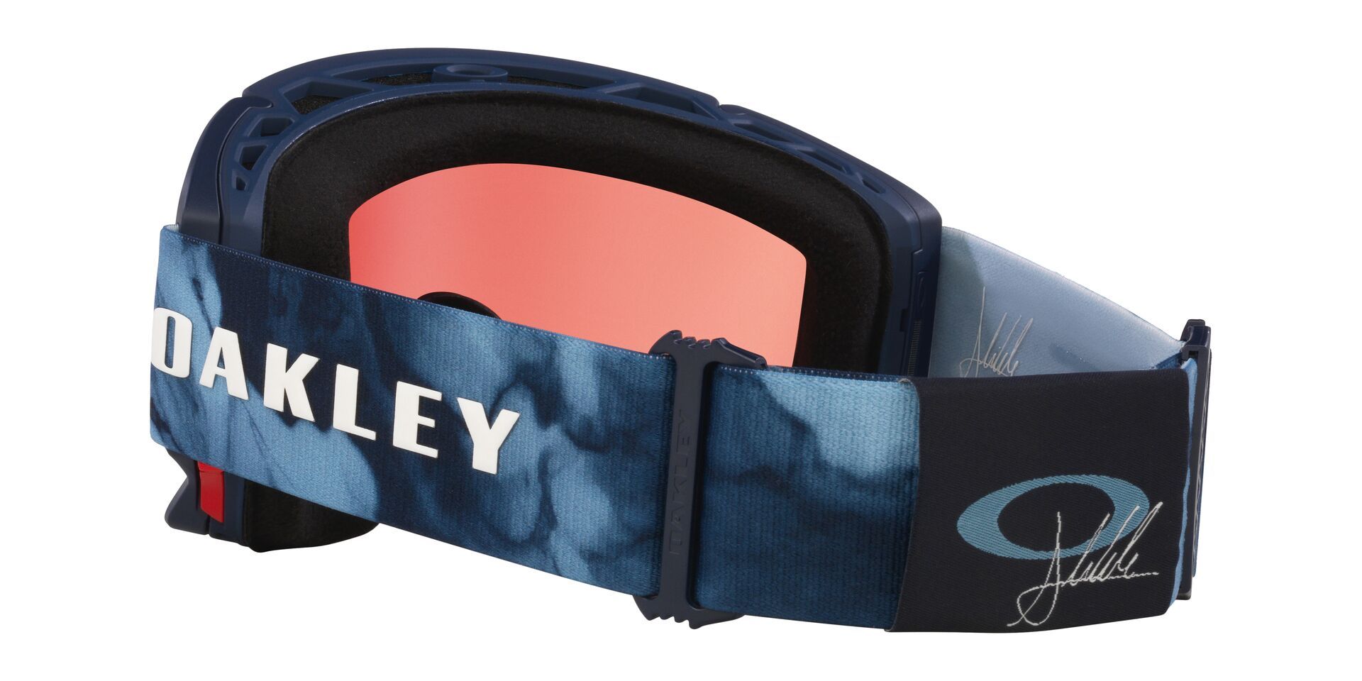 Oakley Flow Scape™ L Women's Ski & Snowboard Goggles 2026 - Klide Signature With Prizm Sapphire Lens, Wide-View Snow Goggles Back_Angled_Left