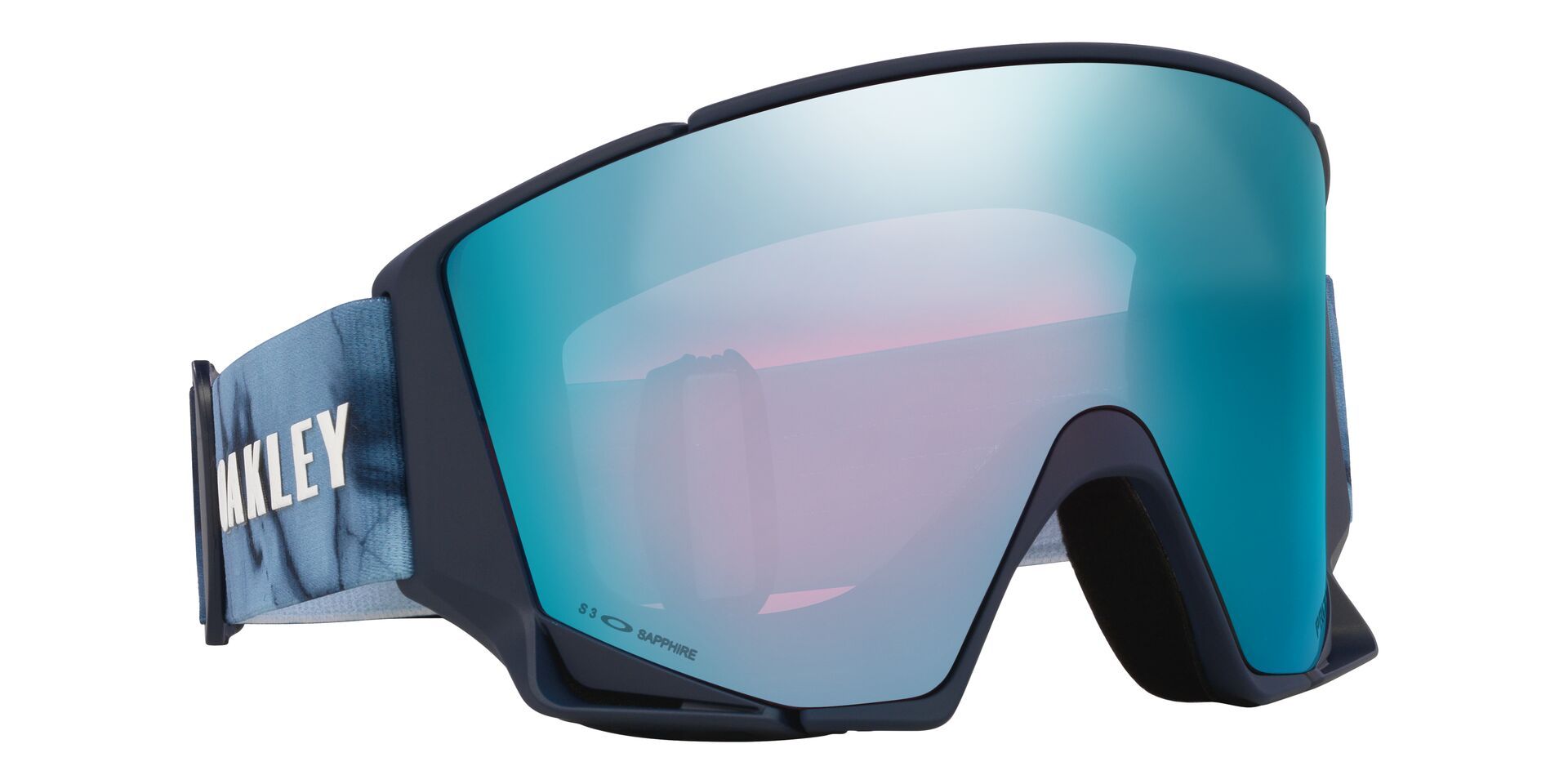 Oakley Flow Scape™ L Women's Ski & Snowboard Goggles 2026 - Klide Signature With Prizm Sapphire Lens, Wide-View Snow Goggles Front_Angled_Right