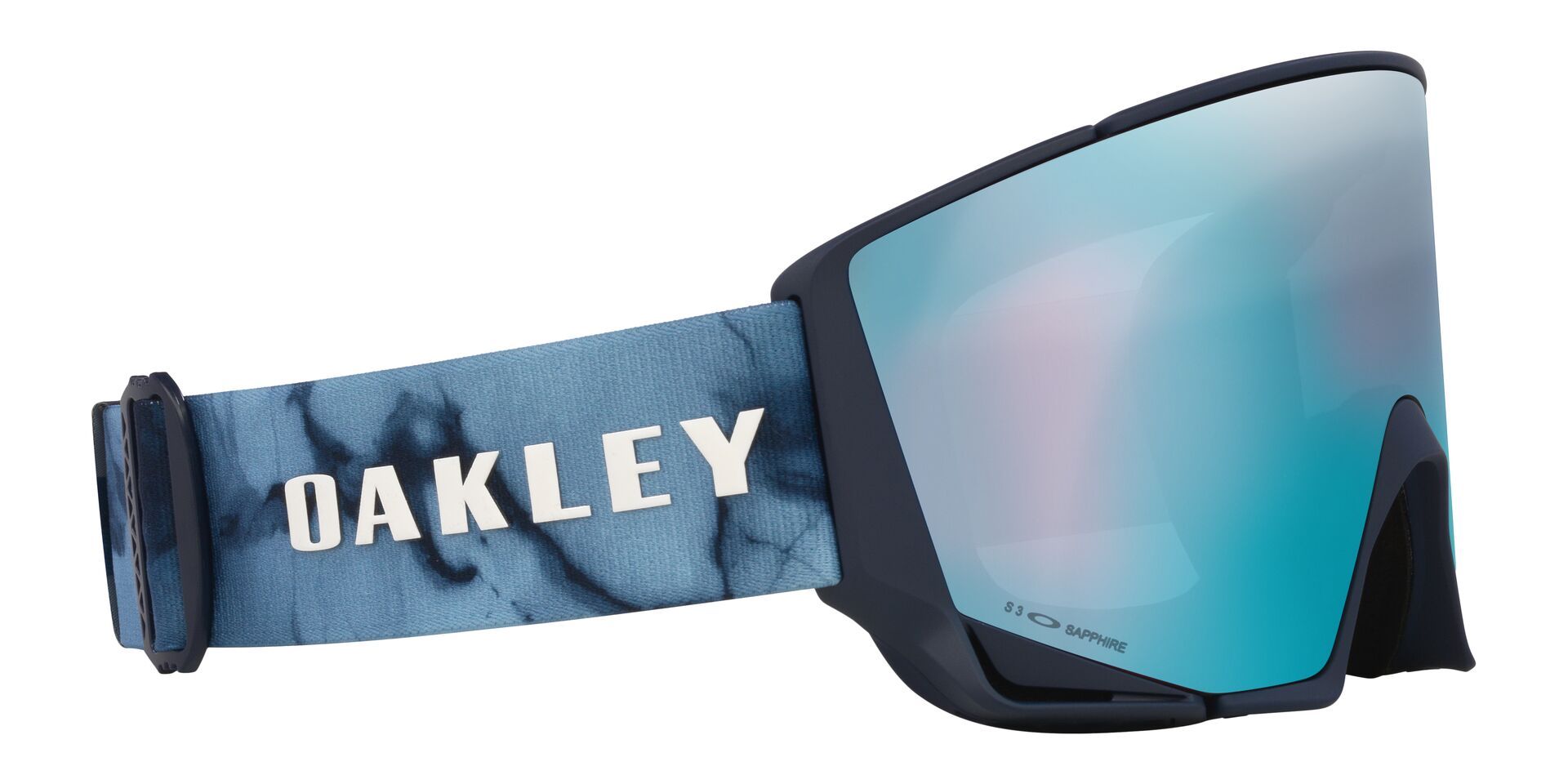 Oakley Flow Scape™ L Women's Ski & Snowboard Goggles 2026 - Klide Signature With Prizm Sapphire Lens, Wide-View Snow Goggles Front_Angled_Right