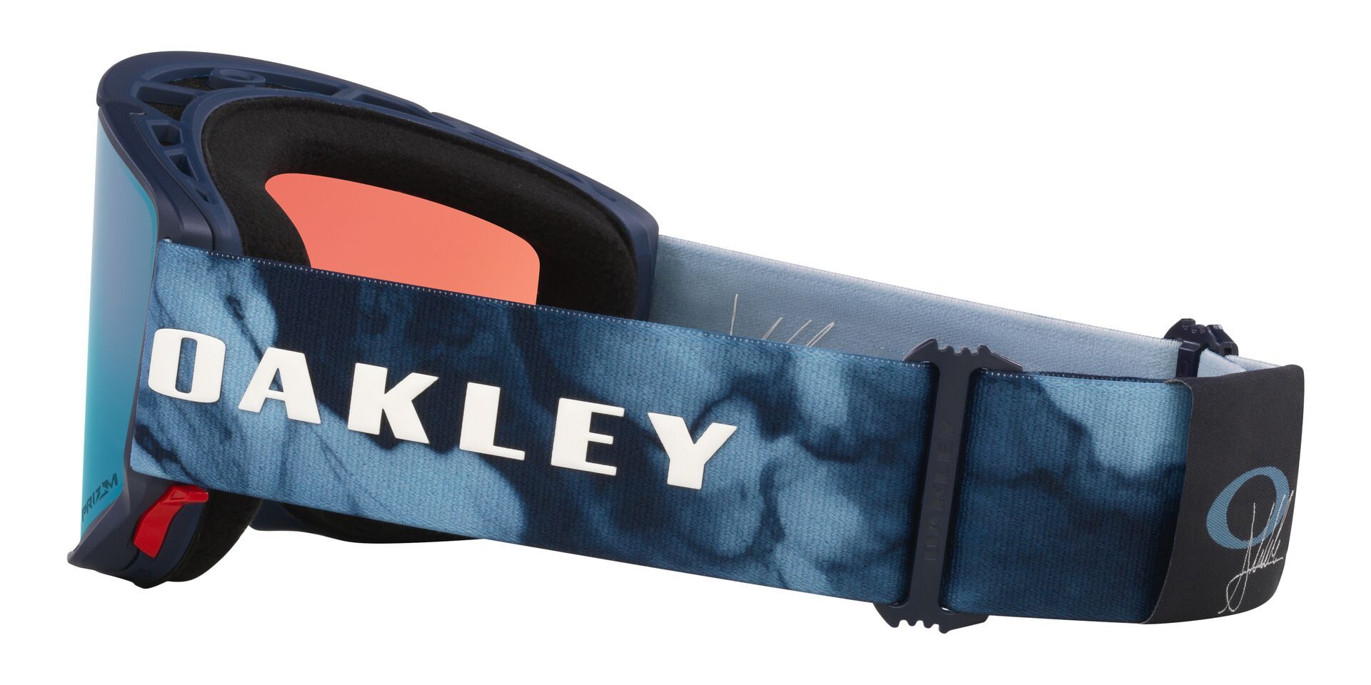 Oakley Flow Scape™ L Women's Ski & Snowboard Goggles 2026 - Klide Signature With Prizm Sapphire Lens, Wide-View Snow Goggles Back_Angled_Right