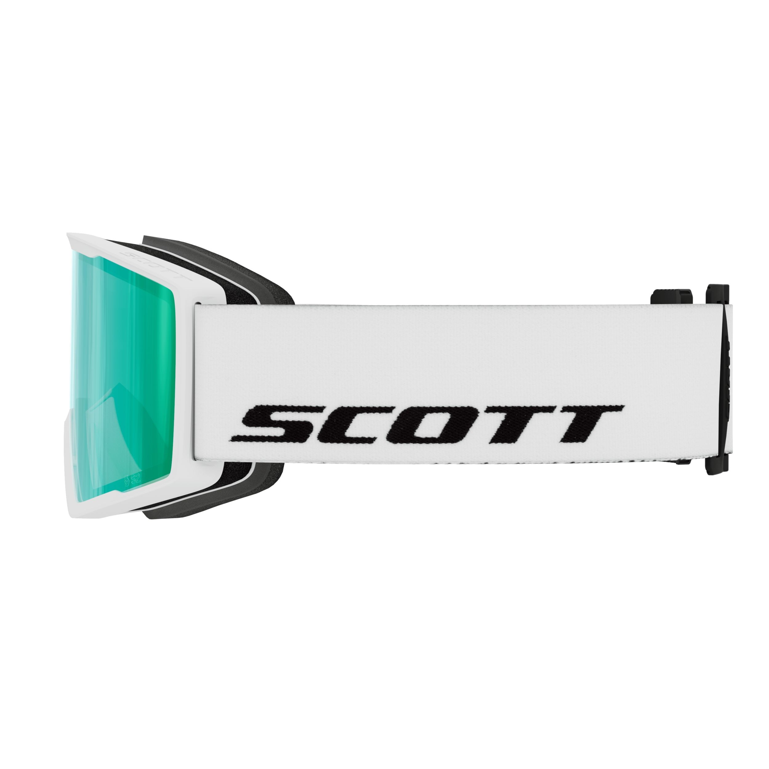 Scott Trace Pro Ski & Snowboard Goggles 2026 - Black with Blue Chrome Lens Side_Left