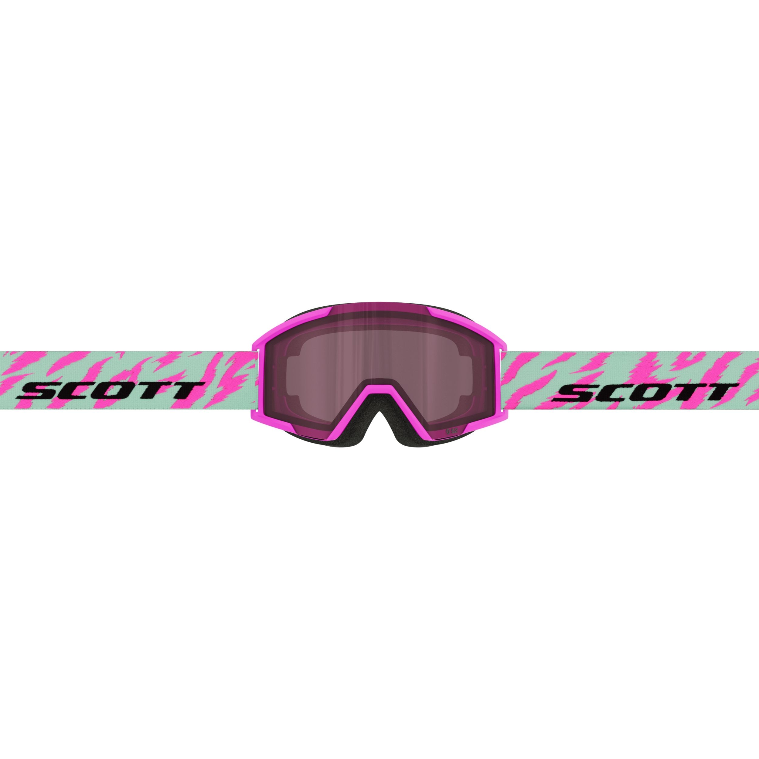 Scott Shield Ski & Snowboard Goggles 2026 - Pink Green with Rose Lens Front_Flat