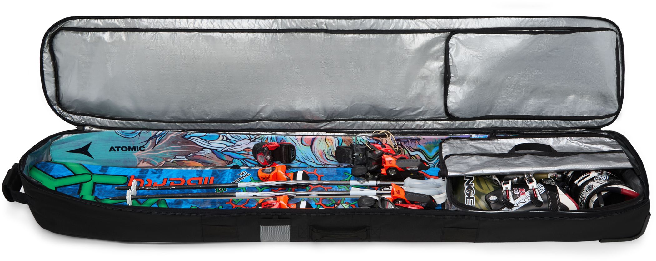 Dakine Fall Line Ski Roller Travel Bag Overhead_Plunge