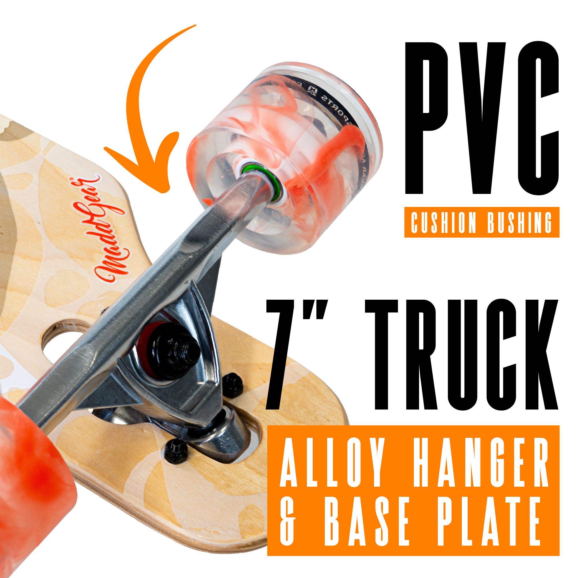 Madd Gear 31" Drop Through Cruiser Skateboard CloseUp