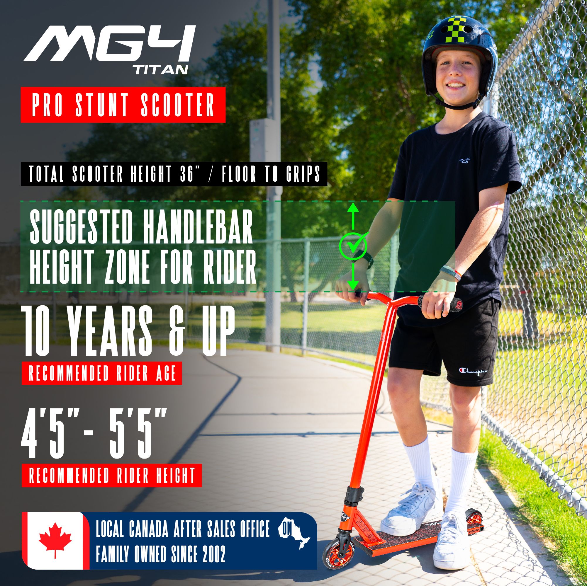 Madd Gear MG4 Titan Pro Scooter Front_Angled_Left