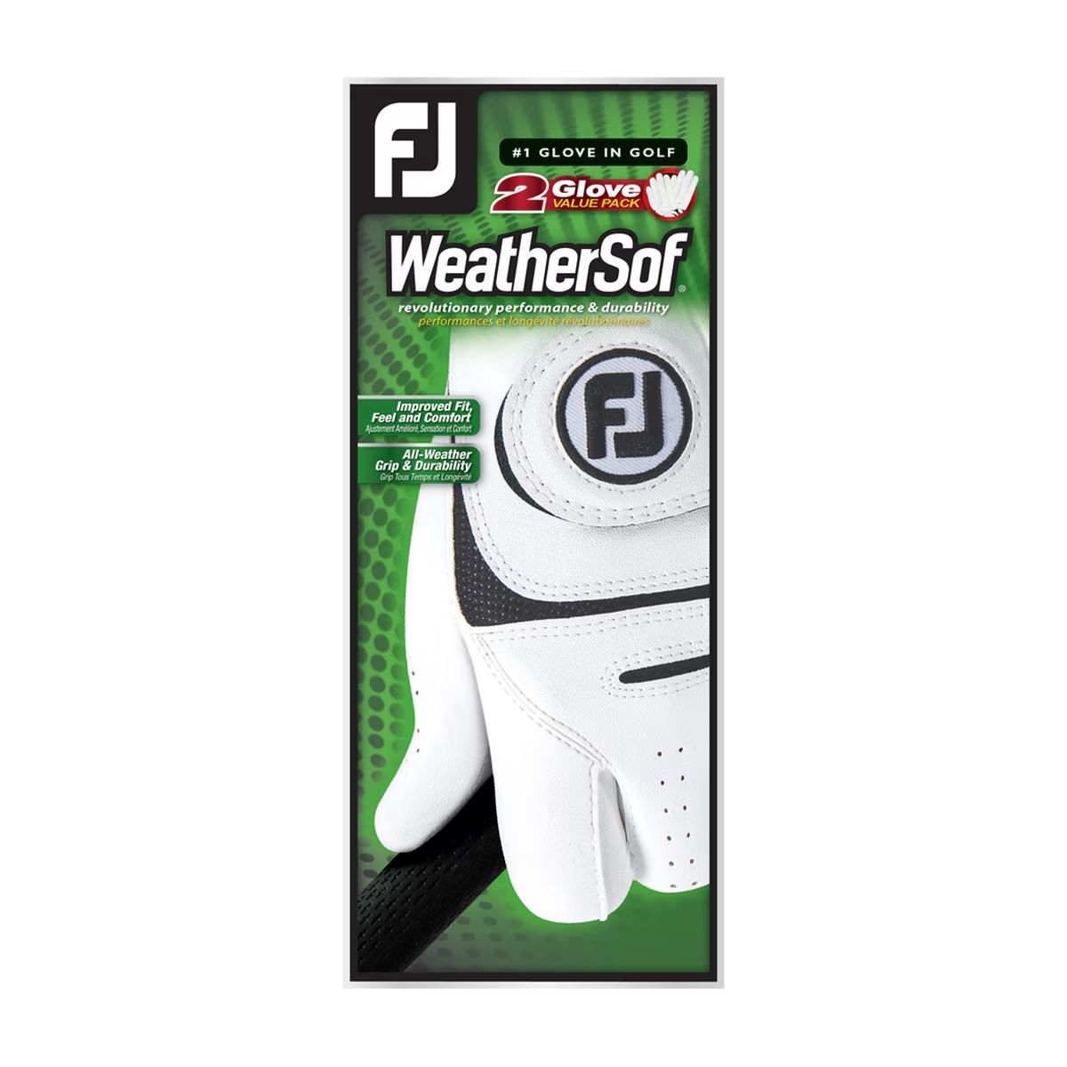 Footjoy Men's Cadet Weathersof 2018 Left Handed Golf Glove - 2 Pack