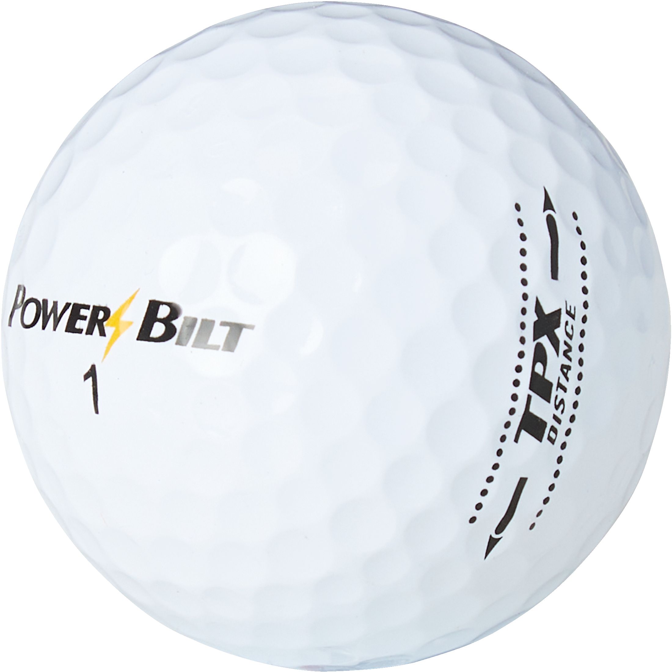 Powerbilt Distance Golf Balls, 12 Pack Front_Three_Fourths_Angled_Left