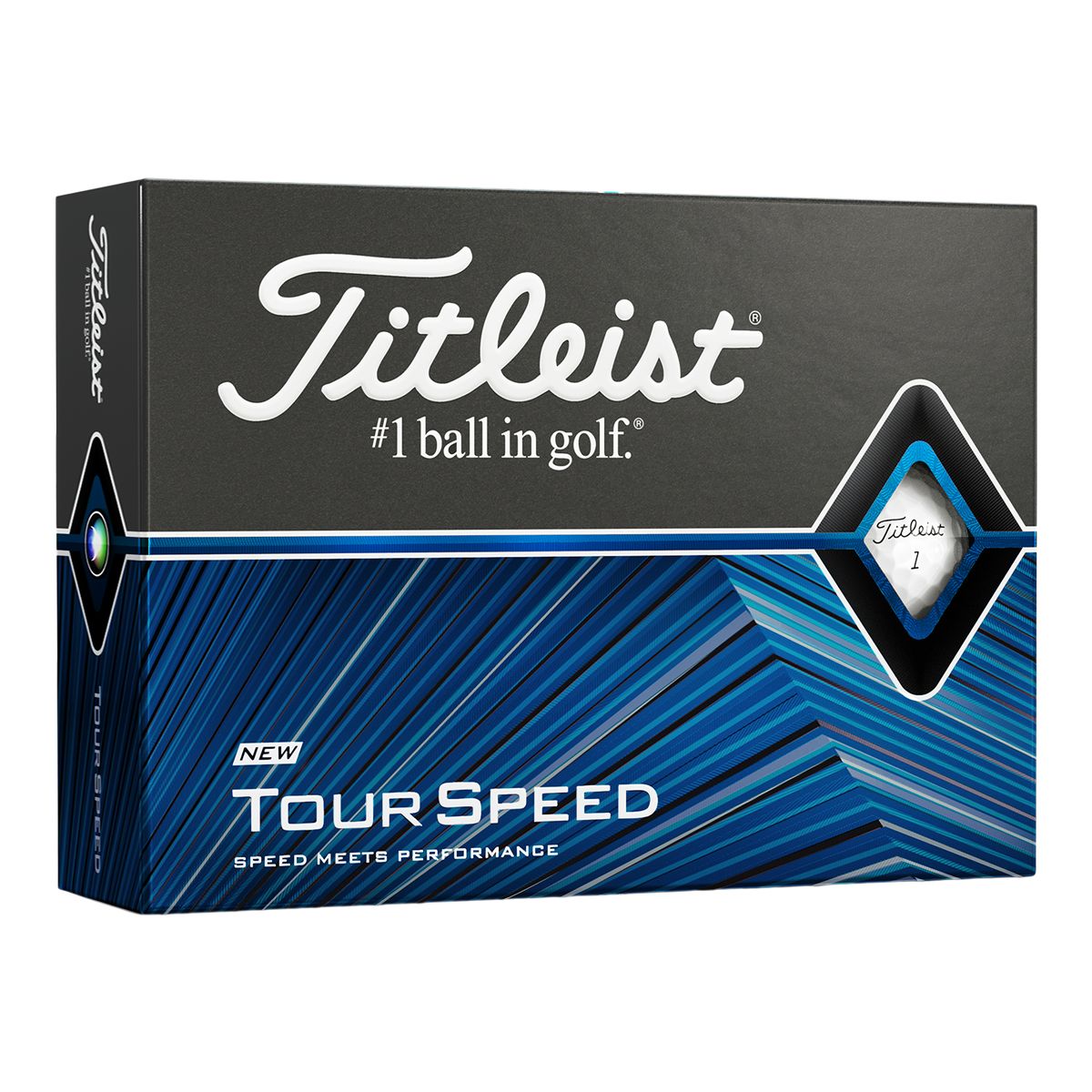 Titleist Tour Speed Golf Balls - 12 Pack Front_Angled_Right
