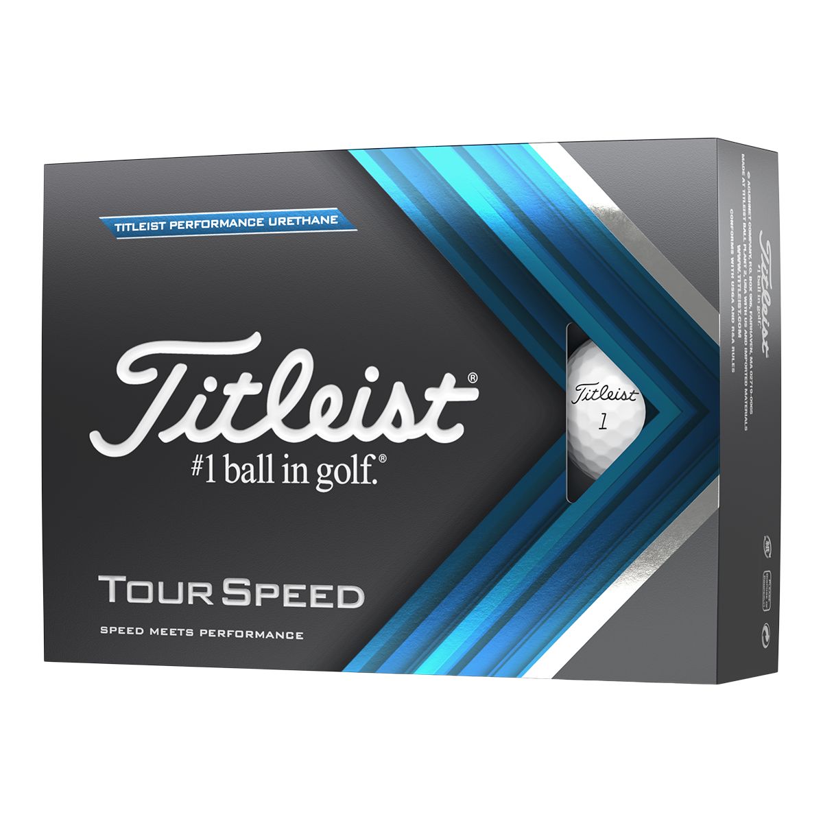 Titleist Tour Speed&nbsp; Prior Gen White Golf Balls - 12 Pack Front_Angled_Left