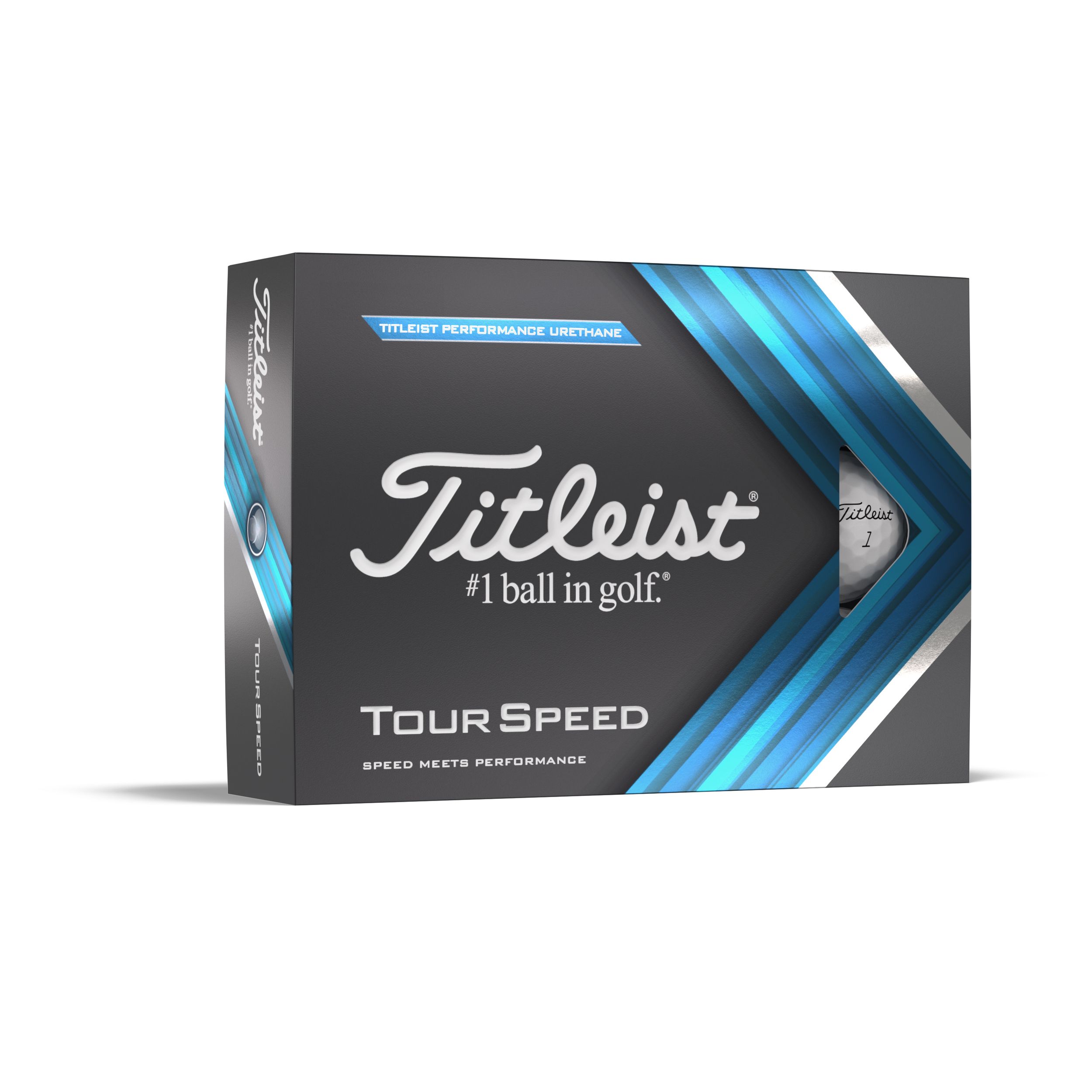 Titleist Tour Speed&nbsp; Prior Gen White Golf Balls - 12 Pack Front_Angled_Right