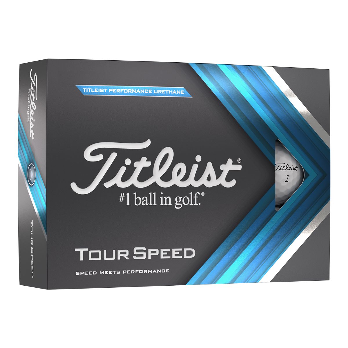 Titleist Tour Speed&nbsp; Prior Gen White Golf Balls - 12 Pack Front_Angled_Right