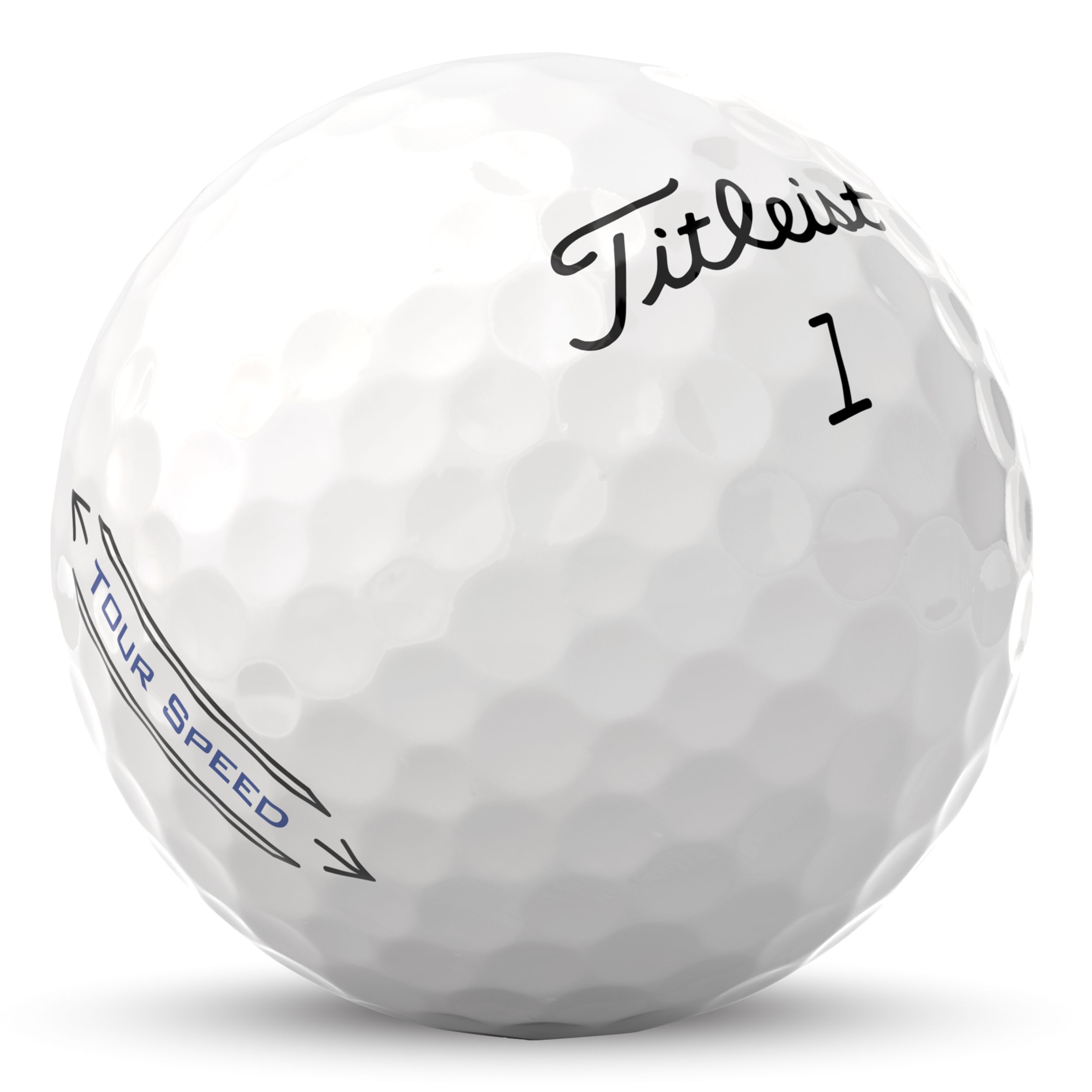 Titleist Tour Speed&nbsp; Prior Gen White Golf Balls - 12 Pack Front_Angled_Right