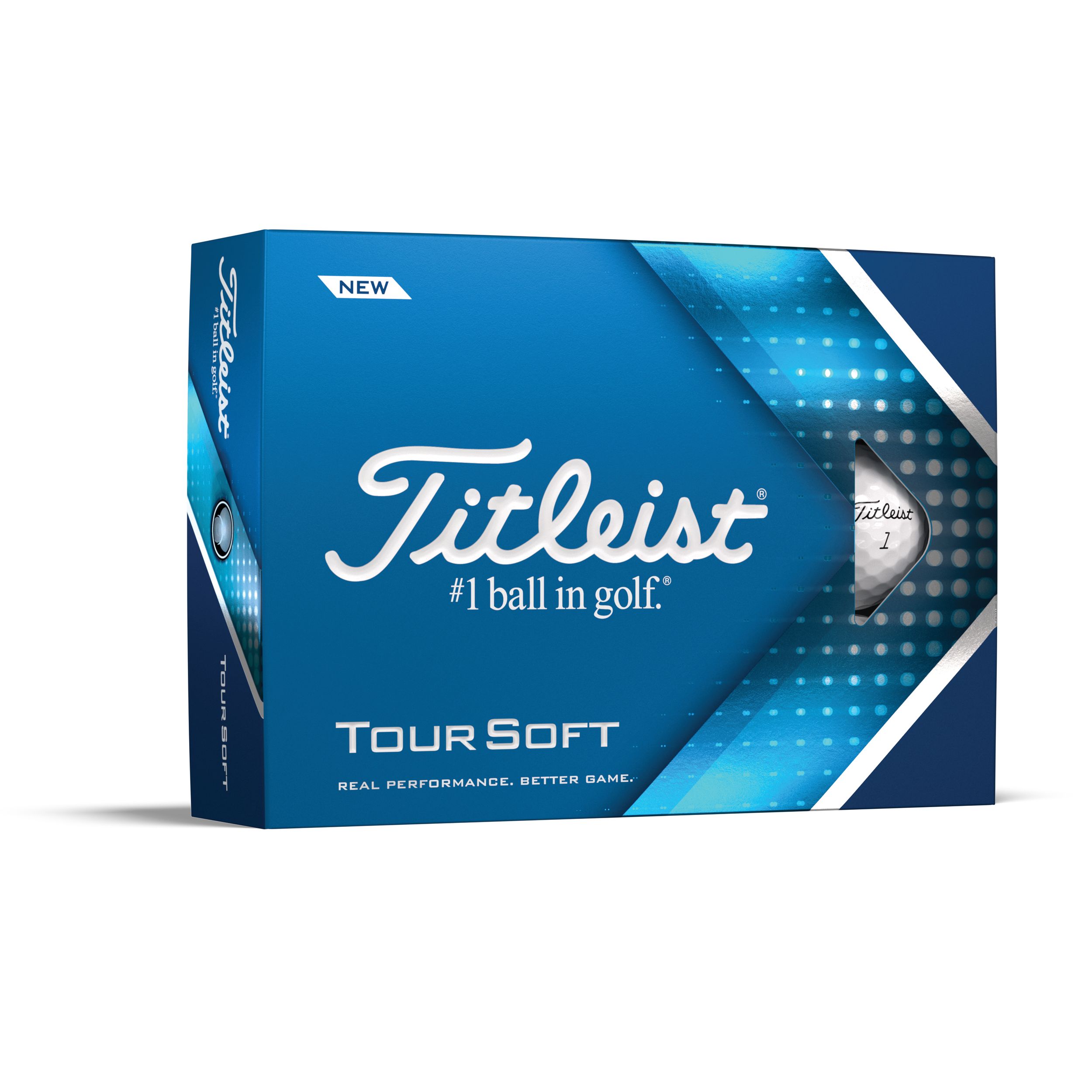 Titleist Tour Soft Prior Gen White Golf Balls - 12 Pack Front_Angled_Right
