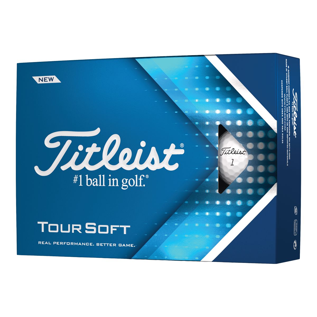 Titleist Tour Soft Prior Gen White Golf Balls - 12 Pack Front_Angled_Left