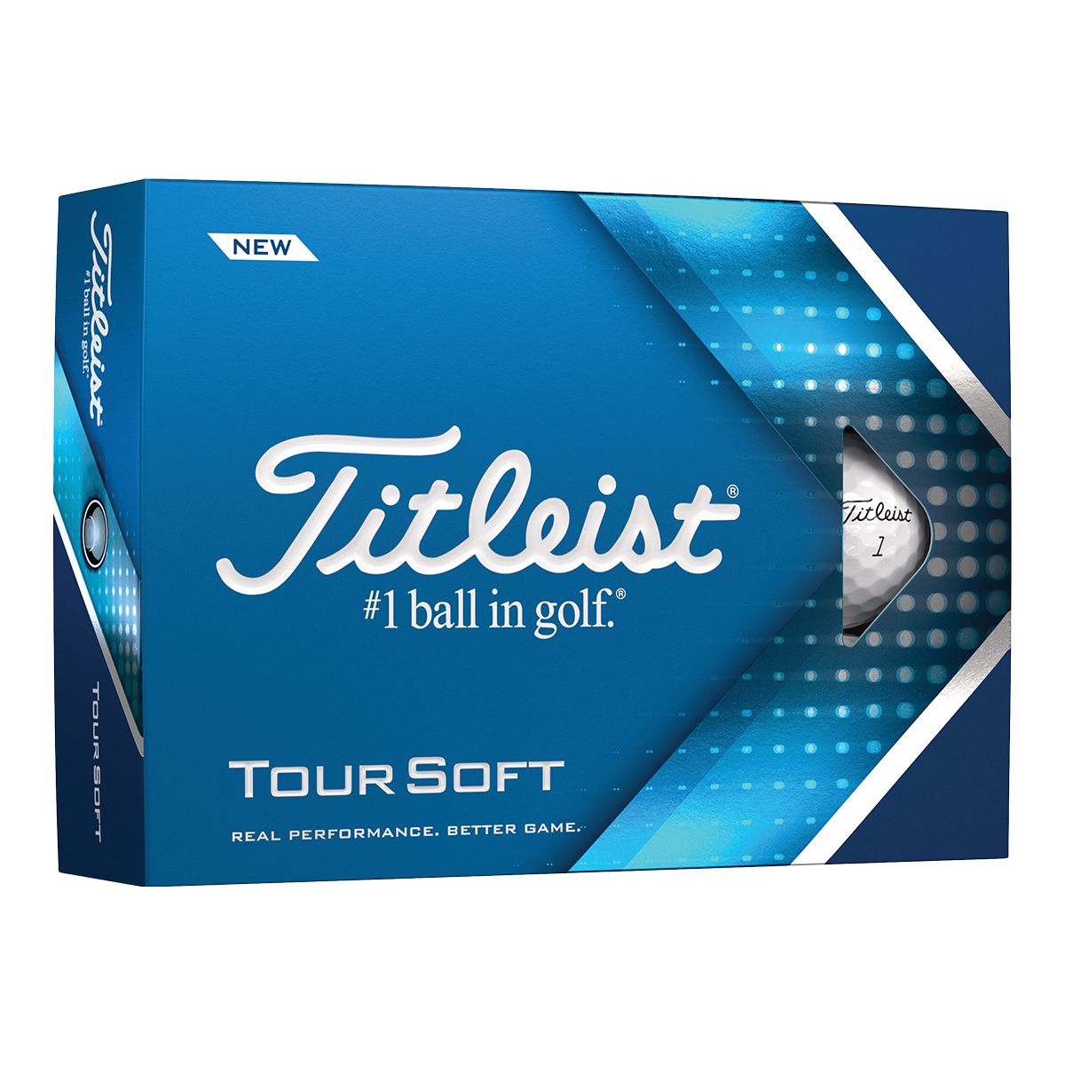 Titleist Tour Soft Prior Gen White Golf Balls - 12 Pack Front_Angled_Right