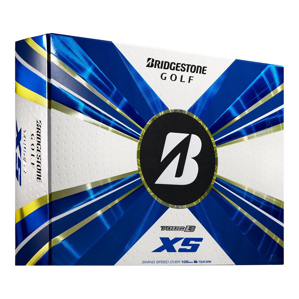 Bridgestone Tour B XS Golf Balls, 12 Pack Front_Angled_Right