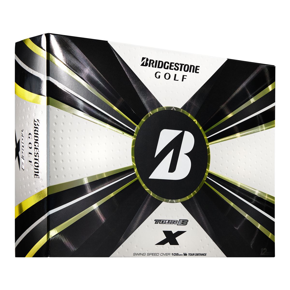 Bridgestone Tour B X Golf Balls, 12 Pack Front_Angled_Right