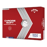 Callaway Chrome Soft Triple Track Golf Balls, 12 Pack Front_Three_Fourths_Angled_Left