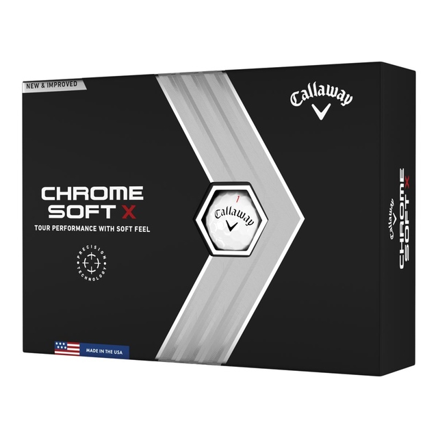 Callaway Chrome Soft X Golf Balls, 12 Pack Front_Angled_Left
