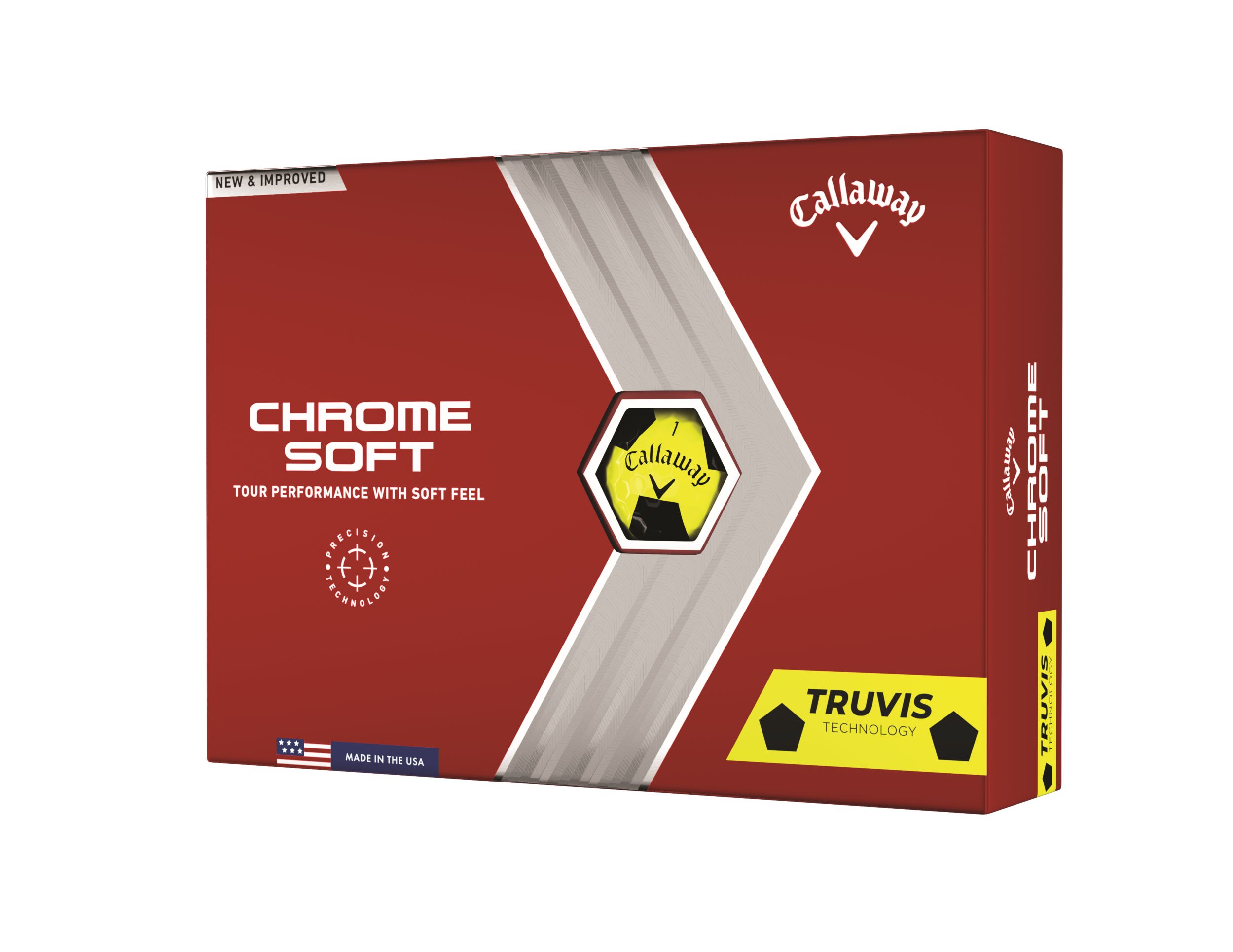Callaway Chrome Soft Truvis Golf Balls, 12 Pack Front_Angled_Left