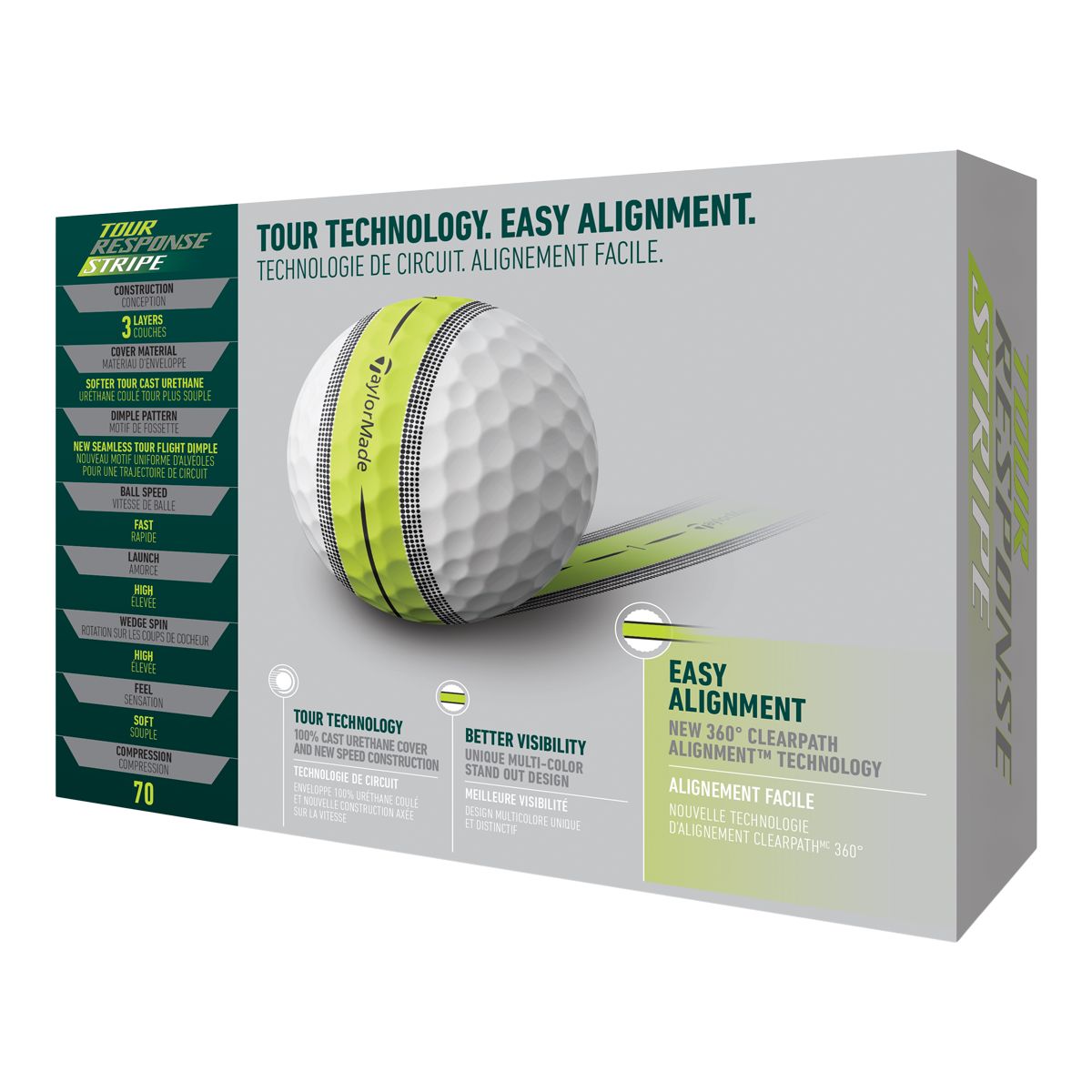 TaylorMade Response Stripe - 12 Pack Back_Angled_Right