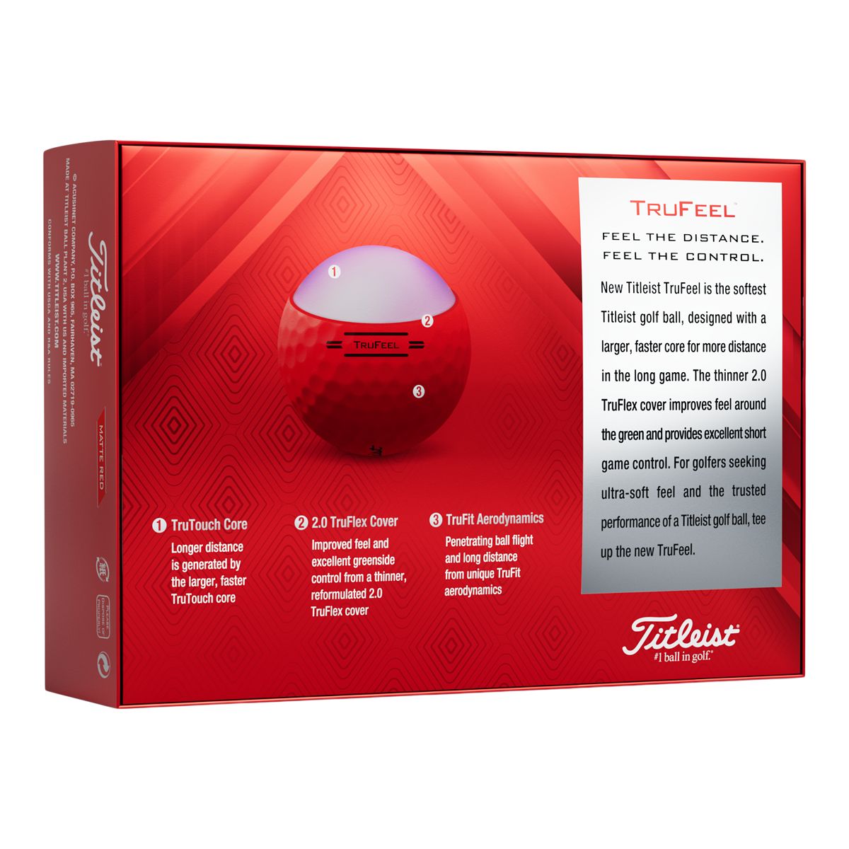 Titleist Trufeel Senior Golf Ball - 12 Pack Back_Angled_Left