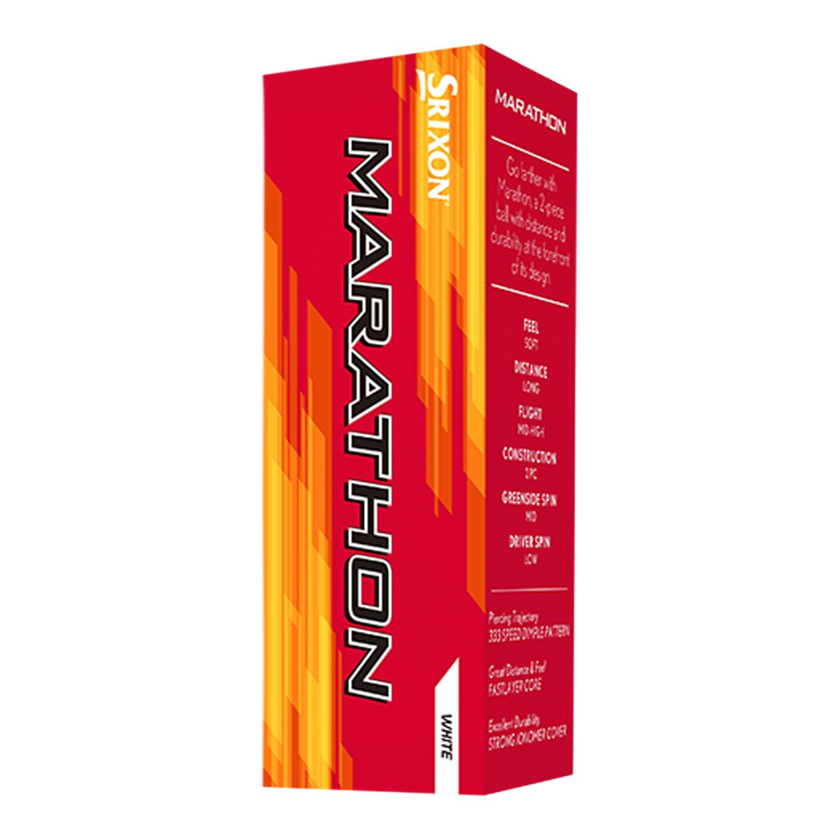 Srixon Men's Marathon 3 Golf Balls - 15 Pack Front_Three_Fourths_Angled_Left