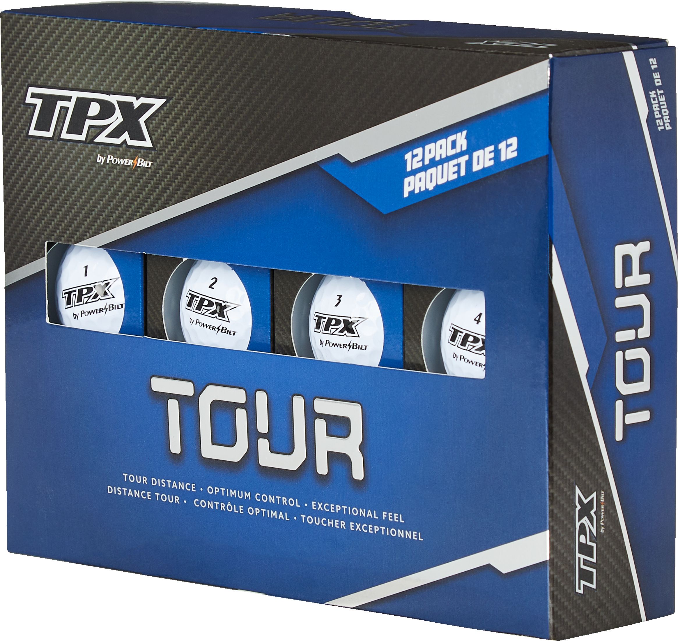 Powerbilt TPX Men's Golf Balls - 3 Piece Front_Three_Fourths_Angled_Left