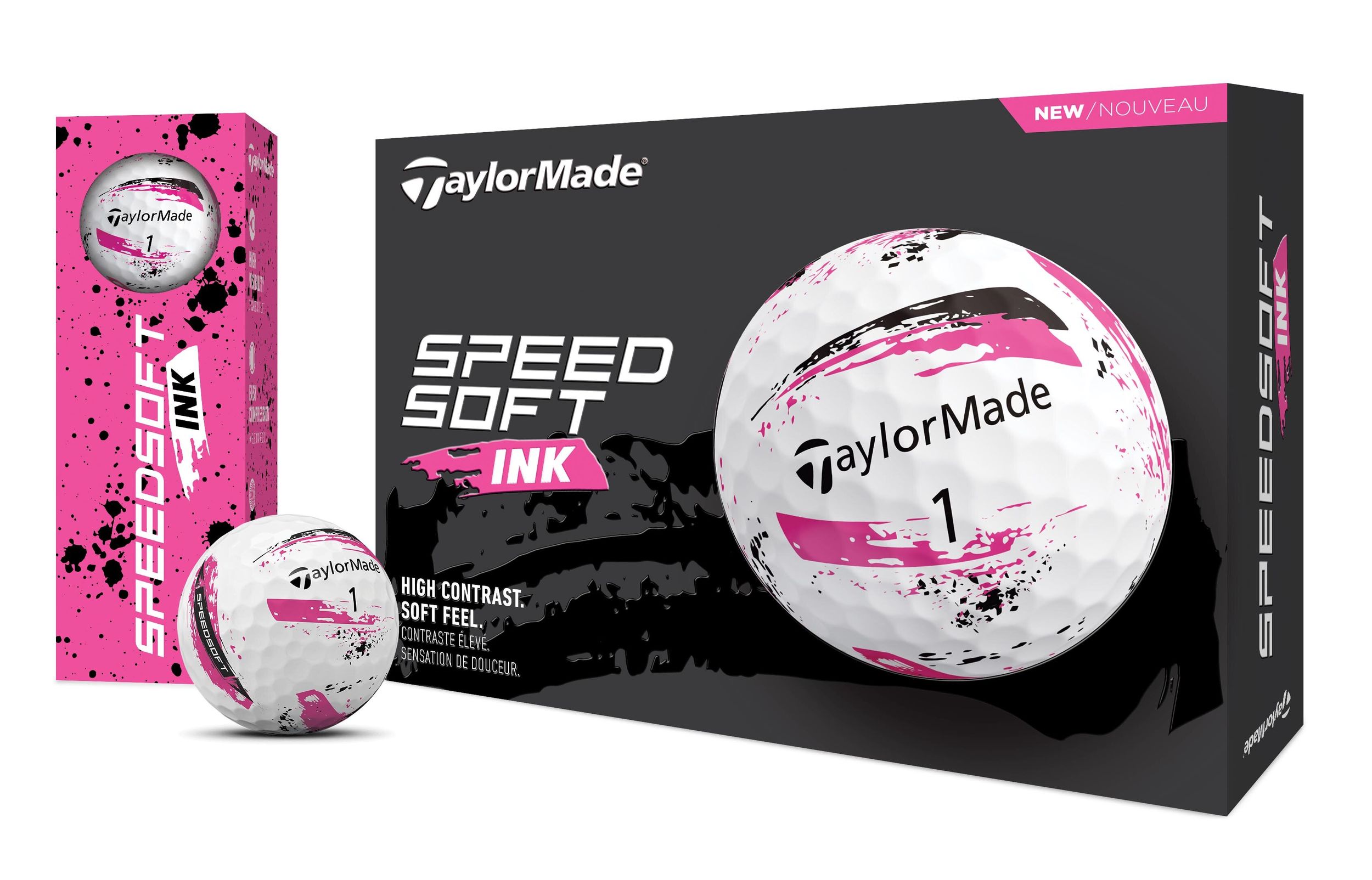 TaylorMade Speedsoft Ink Golf Balls, 12 Pack