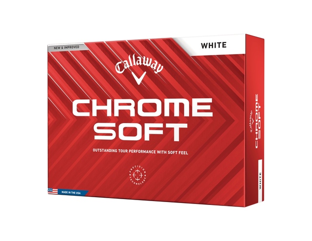Callaway Men's Chrome Soft Golf Balls - 12 Pack Front_Angled_Left