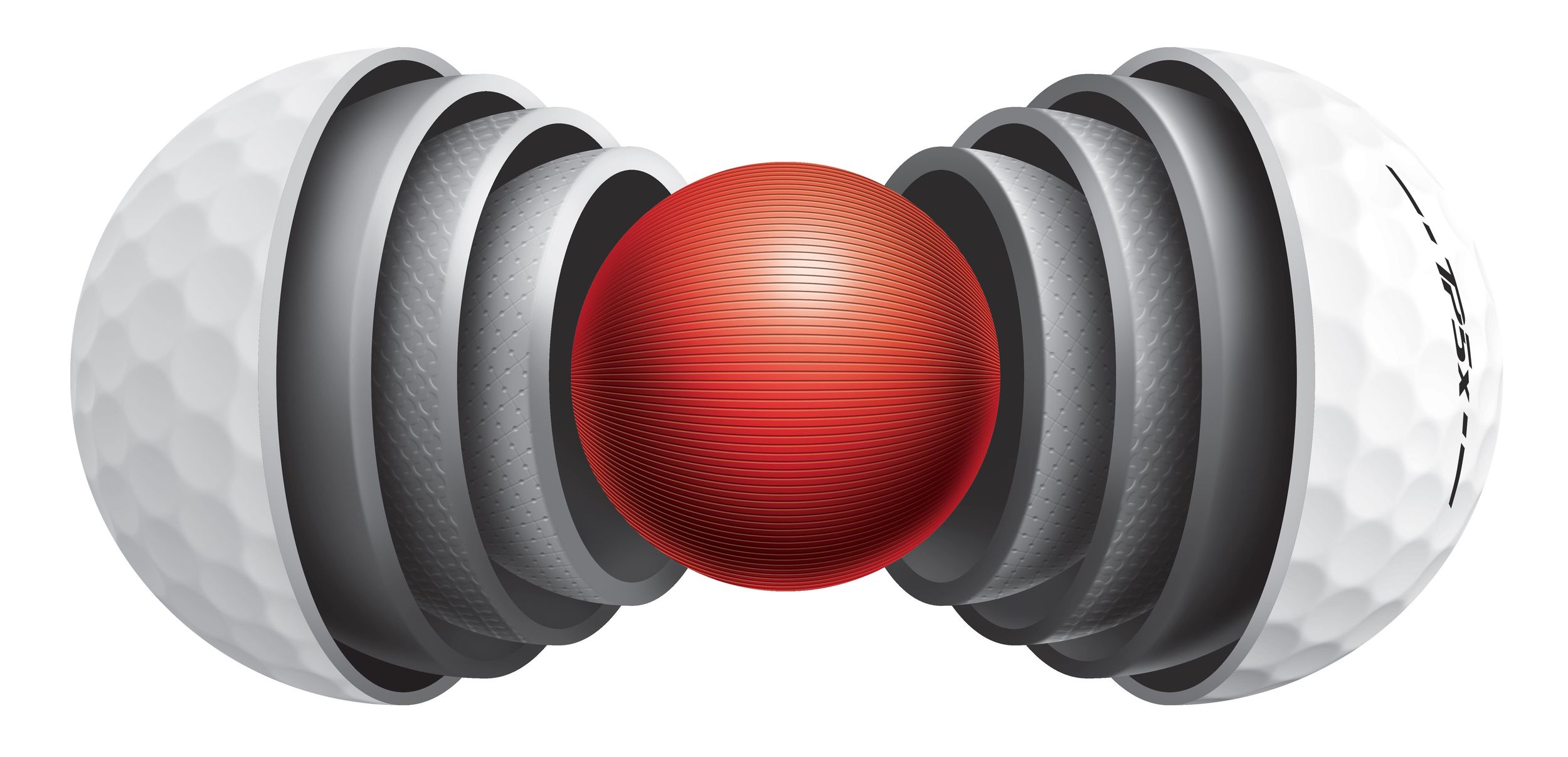 TaylorMade TP5X Golf Balls, 12 Pack Composite_or_Mixed