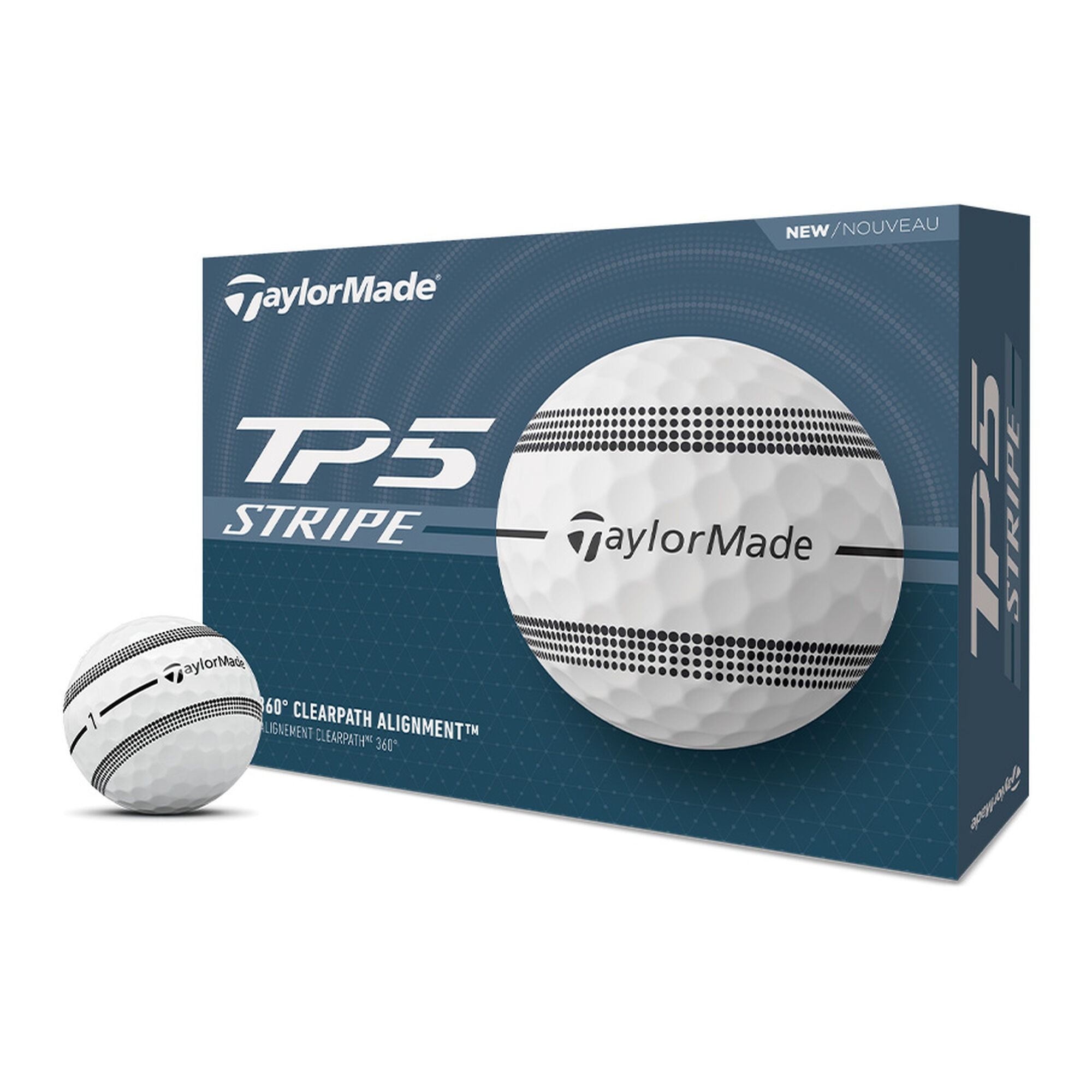 TaylorMade TP5 Stripe Men's Golf Balls - 12pk Composite_or_Mixed