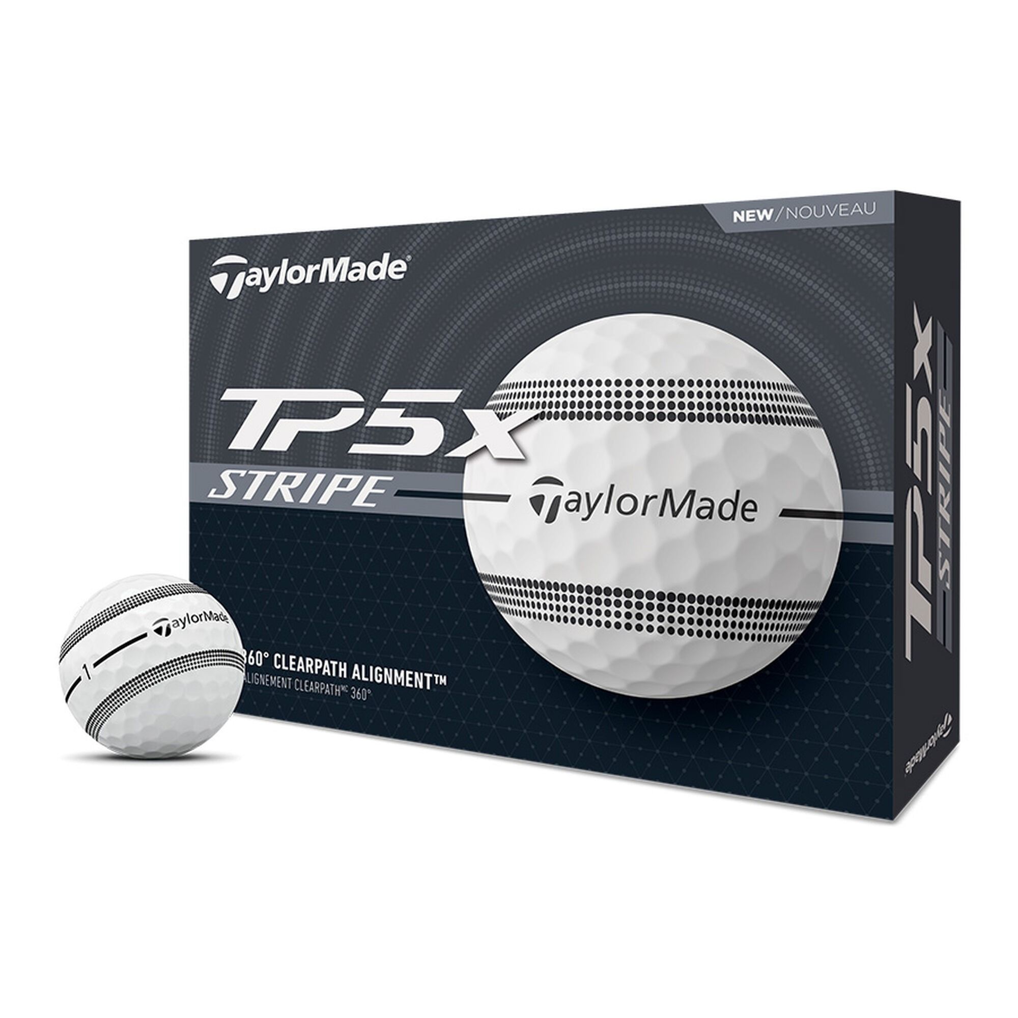 TaylorMade TP5X Stripe Men's Golf Balls - 12 Pack Composite_or_Mixed