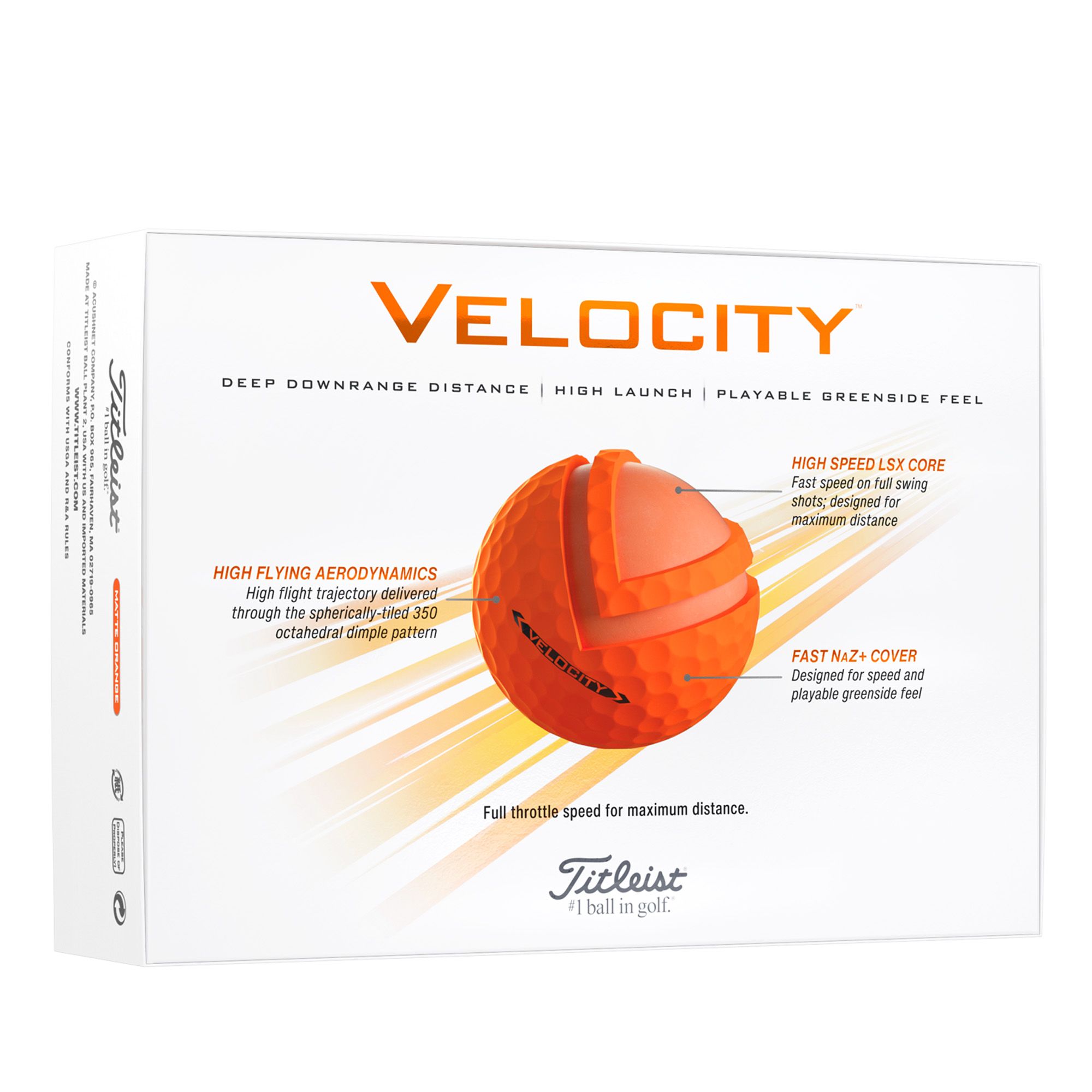 Titleist Men's Velocity Golf Balls, 12 Pack