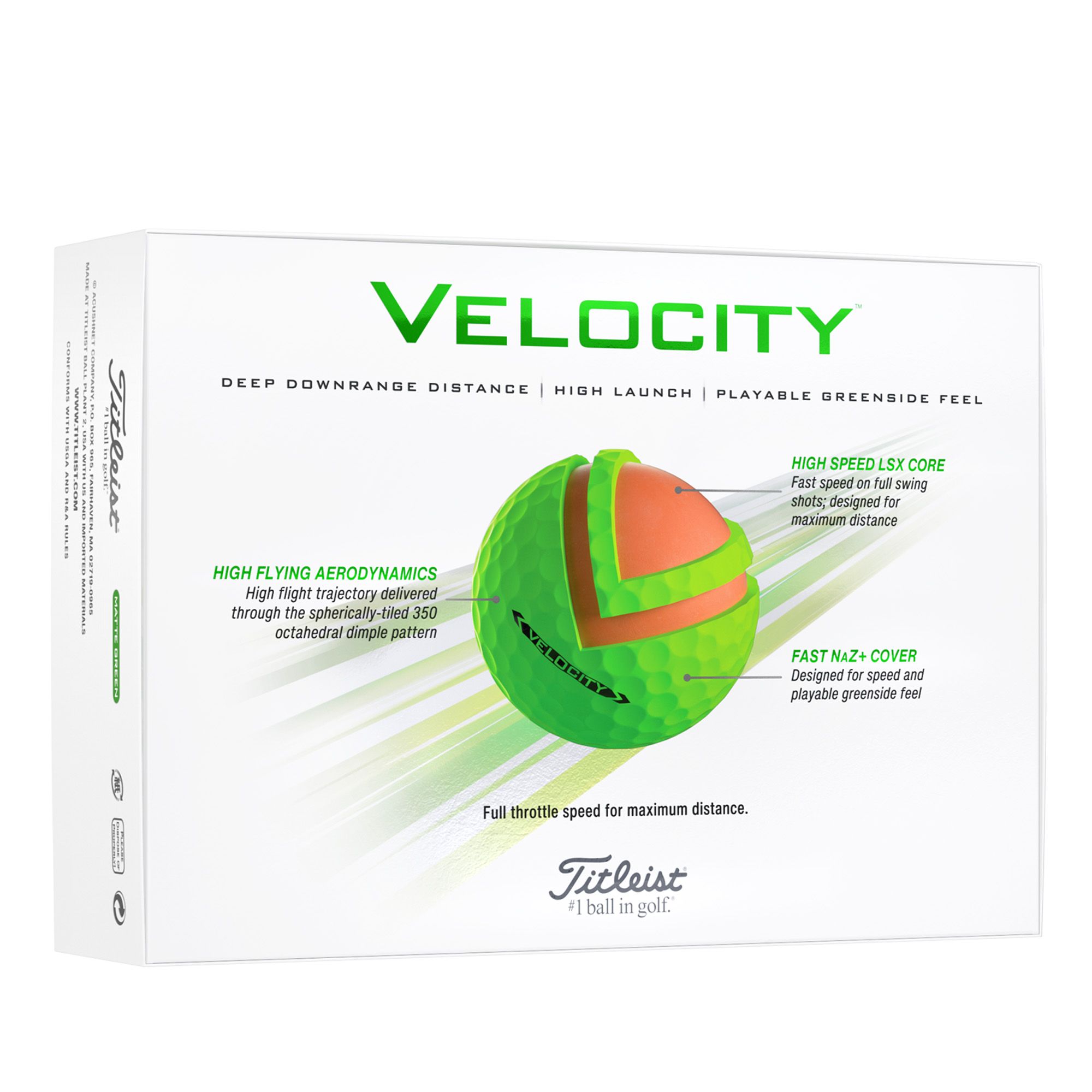 Titleist Men's Velocity Golf Balls, 12 Pack